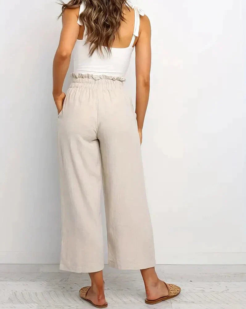 YAMIRA - Cómodos pantalones de lino