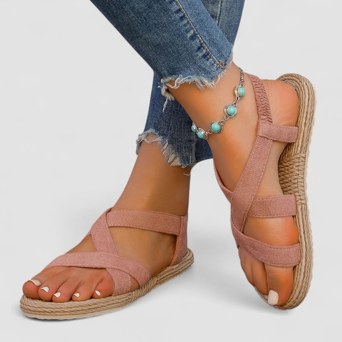 Trendora™ | Alma – Vieglas sandales ar elastīgām siksnām un dabai iedvesmotu zoli