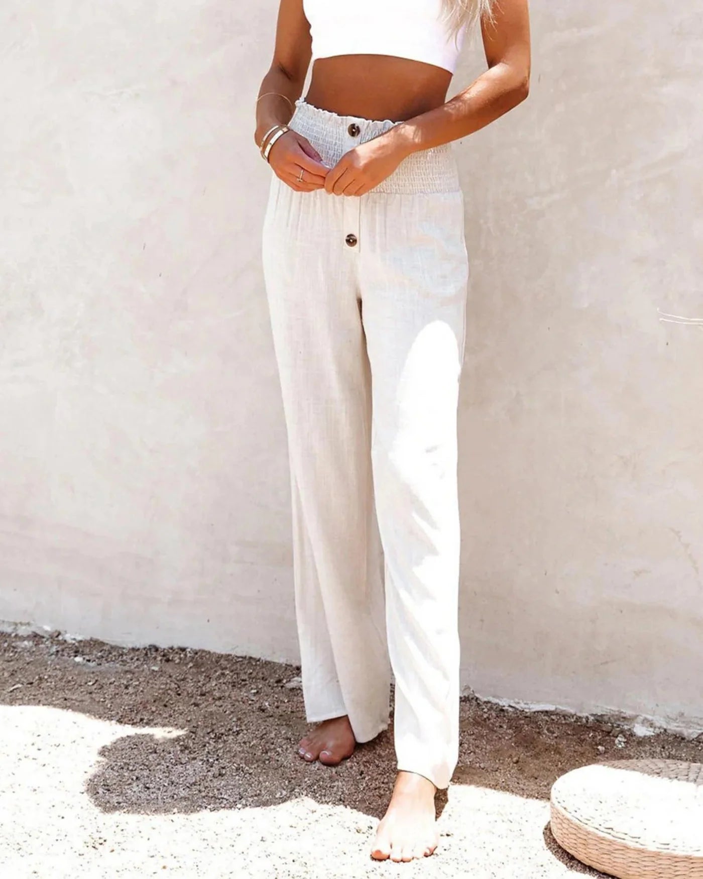 ELIANE - Cómodos pantalones de lino
