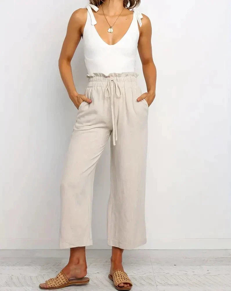 YAMIRA - Cómodos pantalones de lino