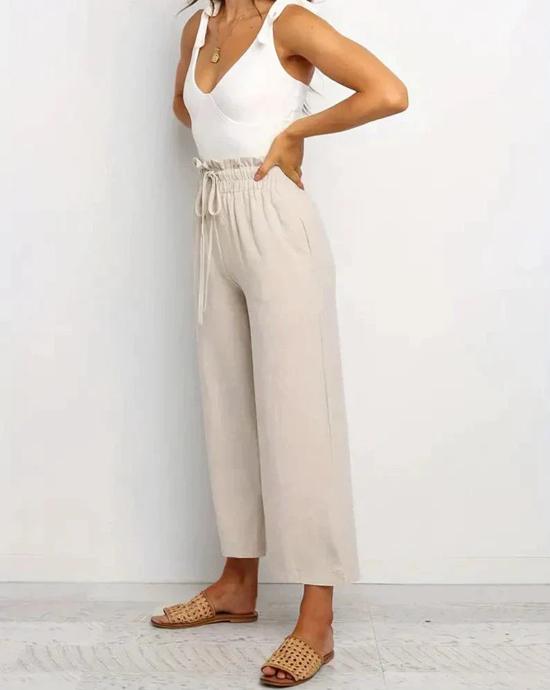 YAMIRA - Cómodos pantalones de lino