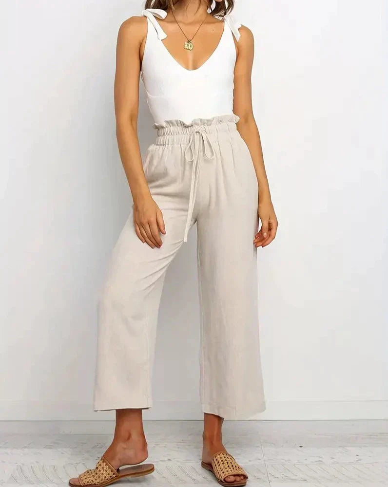 YAMIRA - Cómodos pantalones de lino