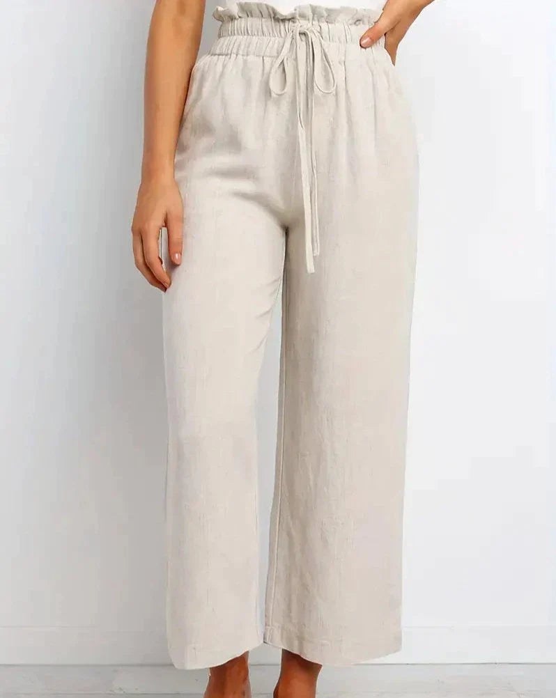 YAMIRA - Cómodos pantalones de lino